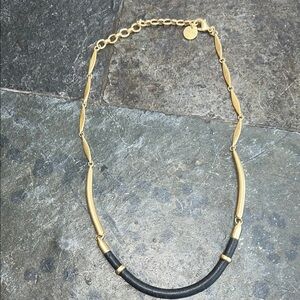 Stella & Dot Gold tone and Black Necklace
